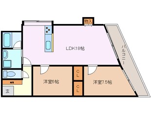 近鉄四日市駅 徒歩3分 6階の物件間取画像